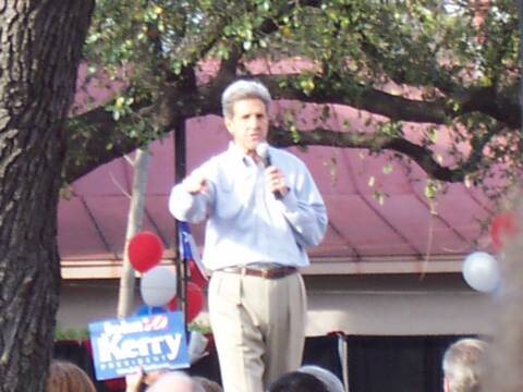 John Kerry campaigning in San Antonio, TX